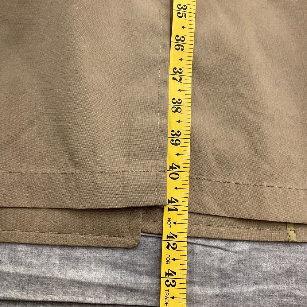London Fog Trench Maincoats Men 42S Tan Rain Overcoat Career Classic USA VTG - Picture 13 of 15